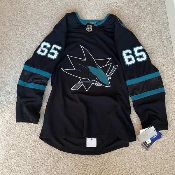 Men’s San Jose Sharks adidas Erik Karlsson Black Alternate Authentic NHL Jersey Size 56