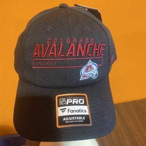 Black Adult One Size Fits All Fanatics Pro Player Issued Hat Colorado Avalanche Stock