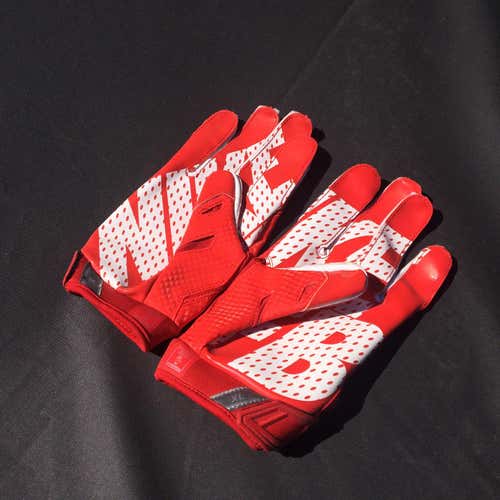 Used Red Nike Vapor Jet Gloves Size XL