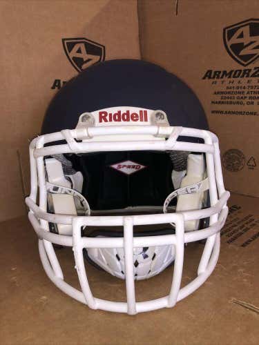 USED RIDDELL ADULT SPEED FOOTBALL HELMET - LARGE - FLAT NAVY