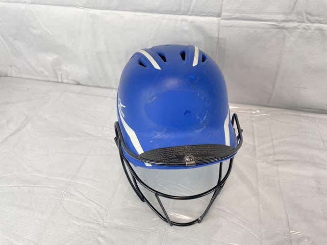 Used Mizuno Mvp Mbh252 S M 6 3 4 - 7 3 8" Fastpitch Softball Batting Helmet W Mask