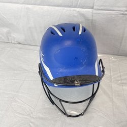 Used Mizuno Mvp Mbh252 S M 6 3 4 - 7 3 8" Fastpitch Softball Batting Helmet W Mask