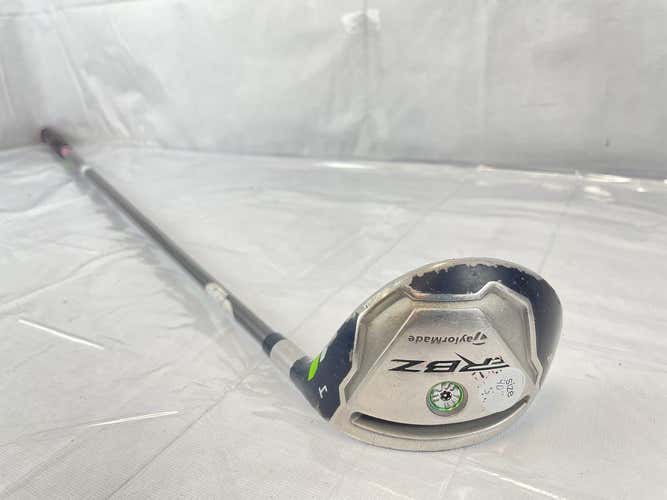 Used Taylormade Rbz Rocketball Rescue Black 4 Hybrid 22deg Graphite Stiff Golf Hybrid 40"