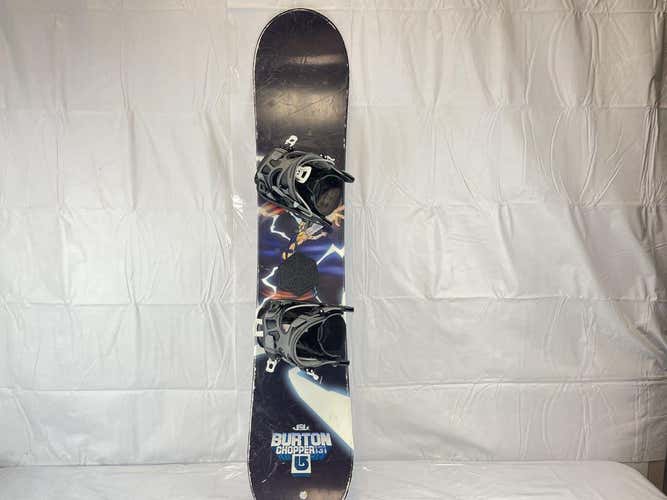 Used Burton Chopper 131 Cm Snowboard W Flow Micron Junior Md Bindings
