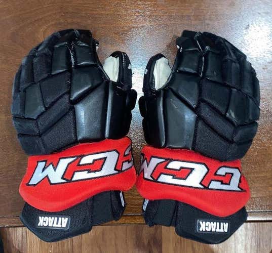 Black Senior CCM HG42 14" Pro Stock Gloves