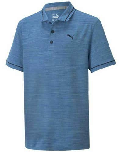 Puma Golf Junior Youth Boys Cloudspun Monarch Polo Shirt Sapphire Medium M 43235