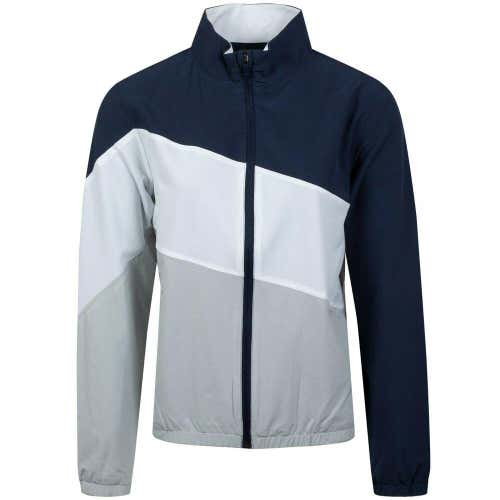 PUMA Women's Golf Track Jacket Grey/Navy Ladies Small S NWT #43235