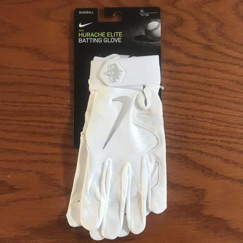 White New XL Nike Huarache Elite Batting Gloves