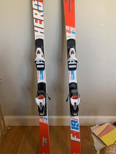 Used Rossignol Racing Hero FIS GS Pro Skis With Bindings Max Din 10