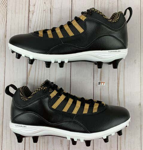 Black New Adult Men's Size 8.5 Molded Cleats Air Jordan Low Cut