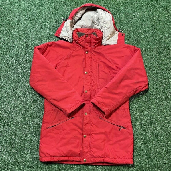 LL Bean Parka Jacket Womens Medium Adult Red Heavy Winter Coat Hooded  Puffer USA | SidelineSwap