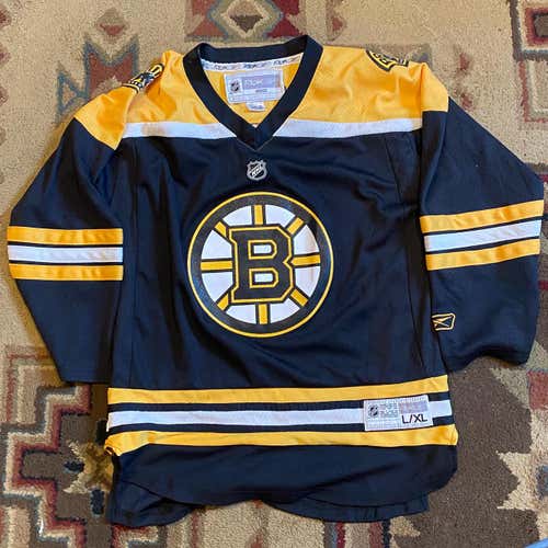 Black Used Youth Unisex Large Reebok Jersey