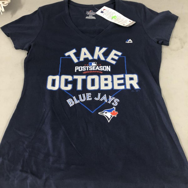 WOMENS UNDER ARMOUR MLB HEATGEAR TORONTO BLUE JAYS SHIRT WHITE/BLUE M  MEDIUM NWT