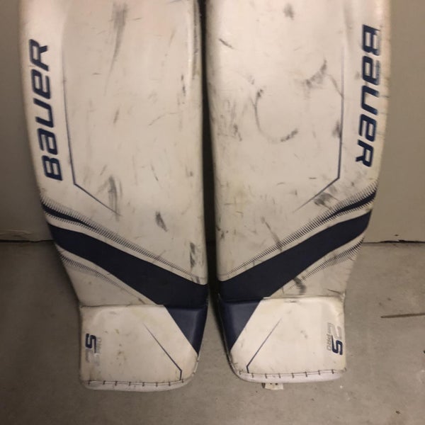 White Senior 35" Bauer Supreme 2S Pro Goalie Leg Pads