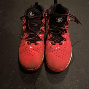 Red Men's Turf Cleats High Top