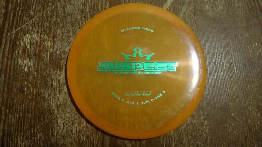 Used Dynamic Discs Orange Lucid Suspect Custom Stamp 176g