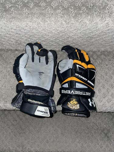 Black New Player's Under Armour Engage 13" Lacrosse Gloves