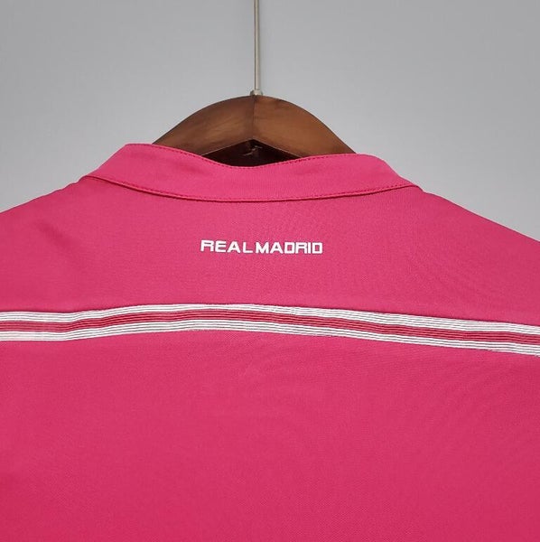 Retro 14-15 Long Sleeve Real Madrid Away Pink Jersey - Kitsociety