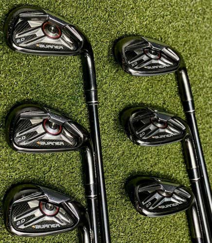 TaylorMade Burner 2.0 Iron Set 6-AW Graphite Regular R-Flex (+1.5", 3* Flat)