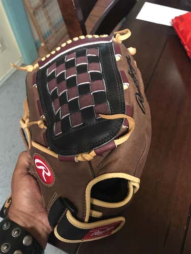 Web Replaced With Premium Leather Web Brown Adult Outfield Mark of a Pro 12.5" Baseball Glove