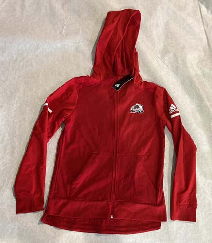 Colorado Avalanche Players’ Family Issued Red Adidas Women’s Adult Medium Full Zip Jacket
