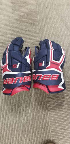 Red/white/Blue New Senior Bauer Supreme 1S Gloves 15"
