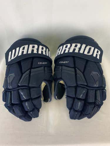 Navy Used Senior Warrior Covert QRE Gloves 15" Pro Stock- Greenville Swamp Rabbits ECHL