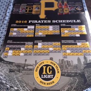 IRON CITY BEER PITTSBURGH PIRATES 2016  24 X 36  POSTER