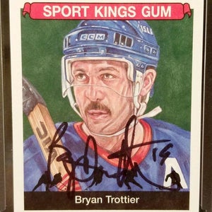 2018 Sports Kings Mini BRYAN TROTTIER SIGNED IN PERSON AUTOGRAPHED Card