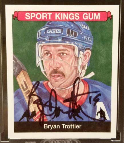 2018 Sports Kings Mini BRYAN TROTTIER SIGNED IN PERSON AUTOGRAPHED Card