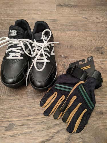 Bundle and SAVE: Youth Warstic batting gloves and New Balance cleats