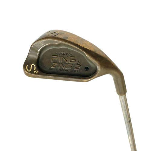 Used Ping Zing 2 Beryllium Copper Black Dot Mens Right Sand Wedge Steel Stiff