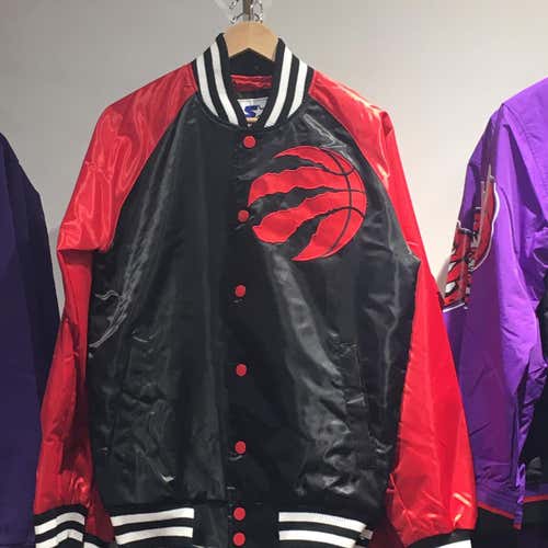 Toronto Raptors Black Medium Starter Jacket-NWT