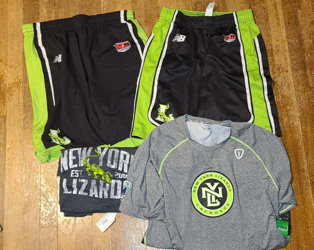 New York Lizards Apparel Bundle - 2 GU NB shorts (sz Large), 2 shirts (sz XL)