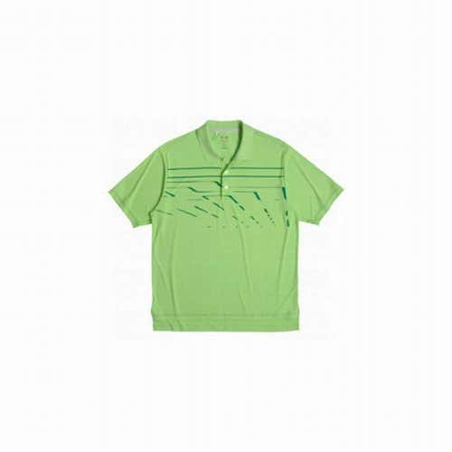 Adidas Climalite Amazon Print Polo Shirt (JUNIORS, Mojito, MEDIUM) NEW