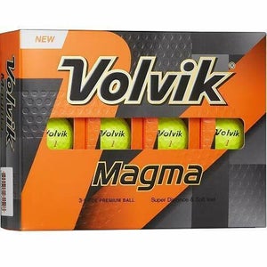 Volvik Magma Golf Balls (Yellow, 3 Piece, 12pk) 2020 Non-Conforming 1DZ NEW