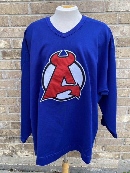 CCM Edge Albany Devils Pro Stock Practice Jersey Navy Blue 9216