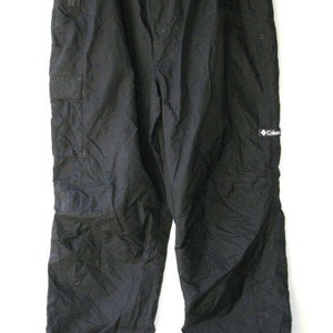 Columbia Men's Black Nylon Athletic Drawstring Outdoor Rain Pants - Size XL