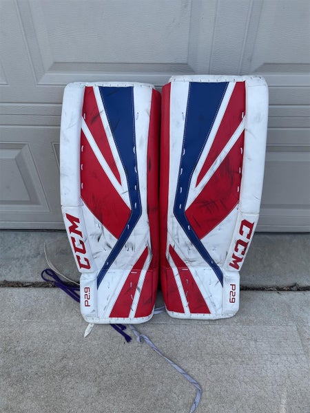 Red Intermediate 32" CCM Premier P2.9 Goalie Leg Pads