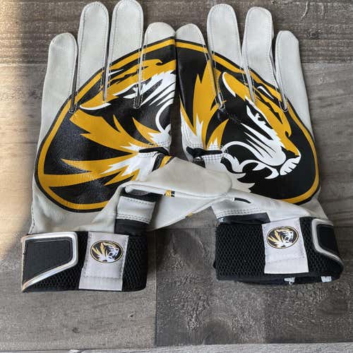 Nike Missouri Tigers MVP Elite Hyperfuse Baseball Batting Gloves Size XL