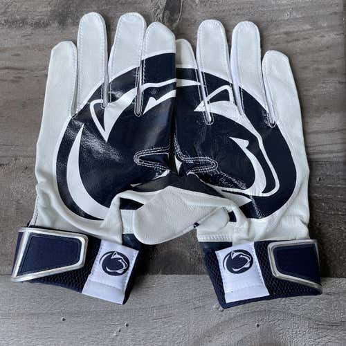 Silver Nike MVP Hyperfuse Batting Gloves Penn State Baseball Sz Large Player Issue