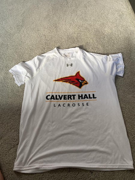 White Calvert Hall Cardinals Team Issued Short Sleeve Shirt