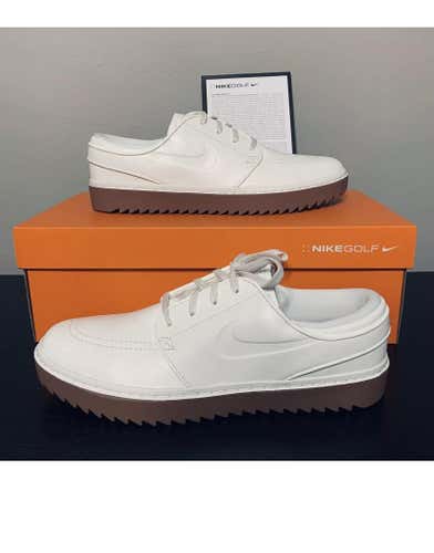 Nike Janoski Golf Classy Leather Golf Shoes Spike Less Size 10 Gum Bottom