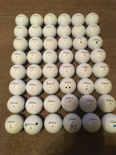 White Used Titleist Pro V1 48 Pack (4 Dozen) Balls