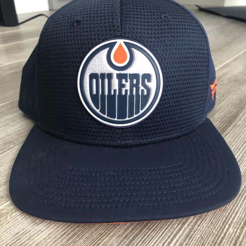 New Pro Stock Edmonton Oilers Fanatics Authentic Pro Locker Room Hockey Snapback Hat Cap nhl