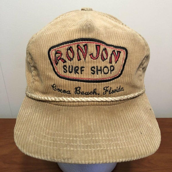 Ron Jon Surf Shop Hat Baseball Cap Corduroy Tan Mens Adult Beach