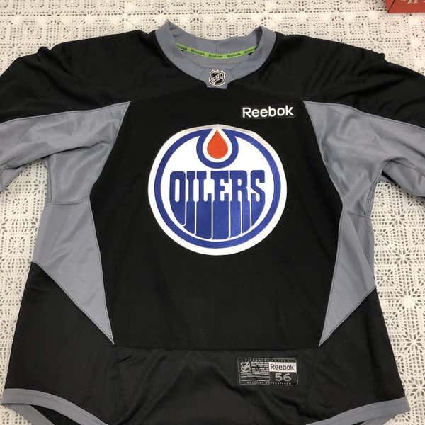 New Pro Stock Edmonton Oilers Reebok Player Hockey Practice Jersey