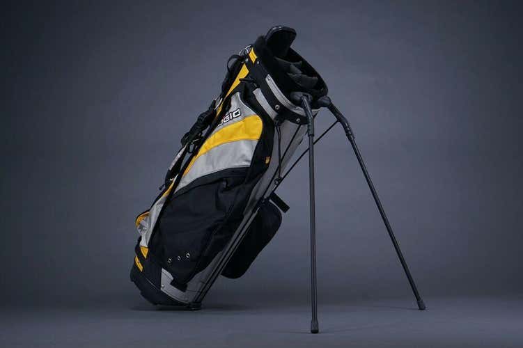 OGIO TRACER 5-WAY DIVIDER GOLF STAND BAG, YELLOW/BLACK/SILVER
