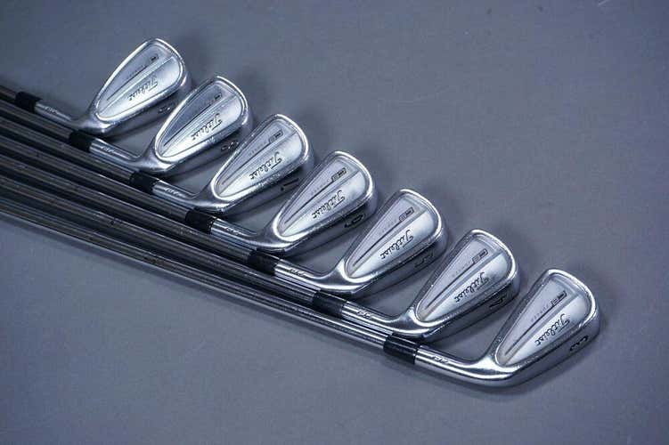 TITLEIST CB FORGED 714 3-9 IRON SET W/ TRUE TEMPER X100 EXTRA STIFF FLEX SHAFTS