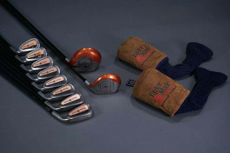 TAYLORMADE FIRESOLE TUNGSTEN GOLF SET W/ S-90 BUBBLE STIFF FLEX SHAFTS